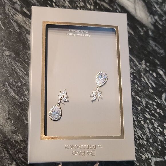 BRAND NEW BELIEVE BY BRILLIANCE CUBIC ZIRCONIA DROP EARRINGS EARRINGS - Picture 12 of 13